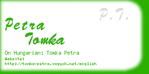 petra tomka business card